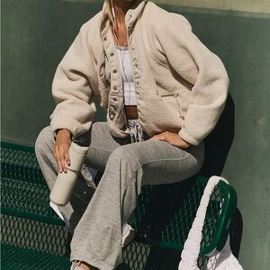 Free People Cream Teddy Jacket